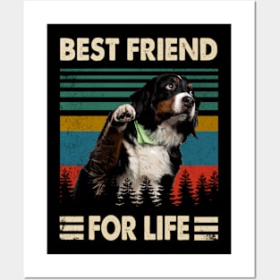 Best Friends For Life Bernese Tee for Canine Admirers Posters and Art